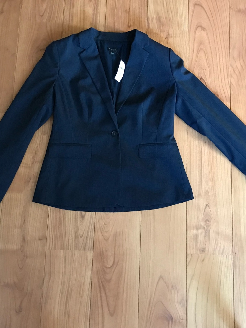 Ann Taylor Factory Navy Single-Button Blazer and pants. Size 8
